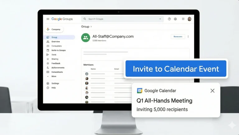 Inviting 500 members from Google Groups to a event.