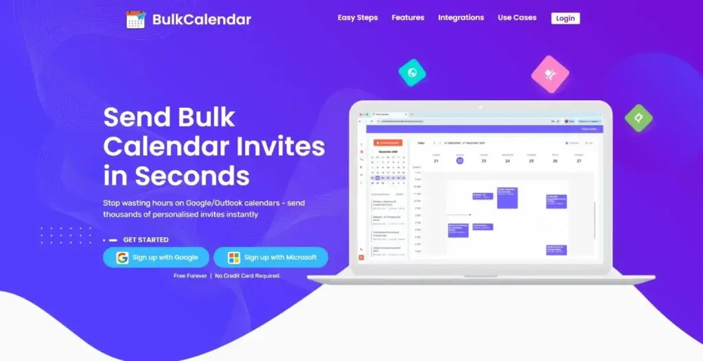 BulkCalendar homepage interface image